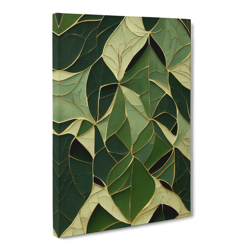 Ivy Leaf Mosaic - Wrapped Canvas, 50cm H x 35cm W x 3cm D