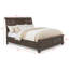 1pc Riche finition noyer lit plateforme avec tiroirs de rangement et meubles de chambre à coucher en bois massif en bois brun moderne contemporain transitionnel-133218727-133218726