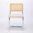 Velvet and Teddy Fabric Upholstered Side Chair with Cane Rattan Back-1762856689-1755046856