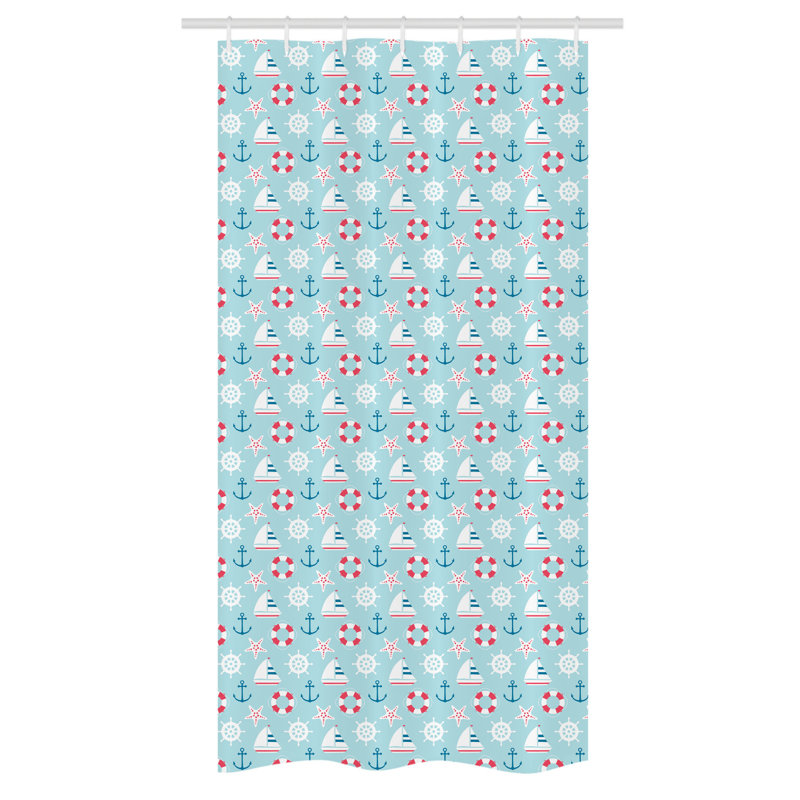 Euzelia Shower Curtain with Hooks Included, 72" H x 36" W