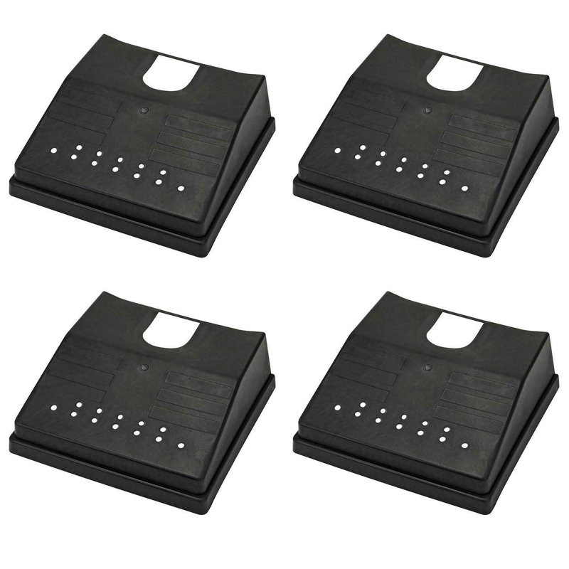 Outdoor Drain Cover 30Cm Square Leaf Guard Plastic Debris Protector For Garden Downpipe Drain Grid With Fixings Black Pack Of 4