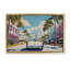 Voiture classique dans un cadre flottant de ville tropicale, design par Franklyn Gregory-953737518-953737516