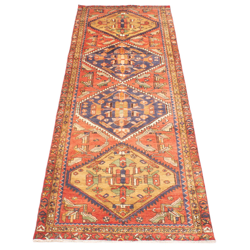Tapis unique en cuivre fait à la main 3 pi 6 po x 10 pi 8 po Konya Anatolian