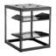 Support réseau 12U à cadre ouvert, profondeur de 23 po, tablettes ventilées sur pied, quincaillerie de fixation, adaptable au matériel audiovisuel, espaces serrés fixés au mur ou debout, fabrication de haute qualité, idéale pour la vente au détail
