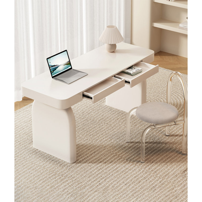 Bureau en bois massif clair et luxueux, H 29,53 po x l 55,12 po x P 23,62 po