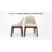 Neidl Modern Comfy Solid Wood Linen Fabric Dining Chair