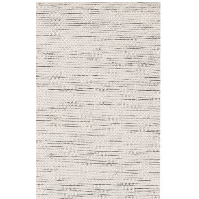 Laureldale Hand Woven Wool/Cotton Abstract Rug in Gray/Beige