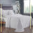 Charleston Collection 100% Cotton Bedding sets, Machine Washable Soft and Breathable 4-piece Chenille Bedspread & Sham with Geometric Embroidery, All season-806346225-806346231