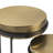 Ensemble de 2 tables gigognes en laiton texturé