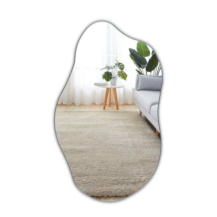 Miroir mural sans cadre décoratif en forme de nuage sans cadre pour salon, salle de bain ou entrée