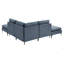 Canapé modulaire en lin rembourré avec pieds en métal-698507252