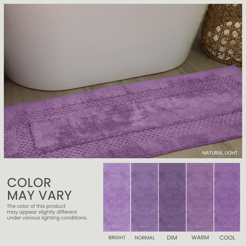 Tapis pour salle de bain Antigona, l 17 po x L 24 po, Mauve