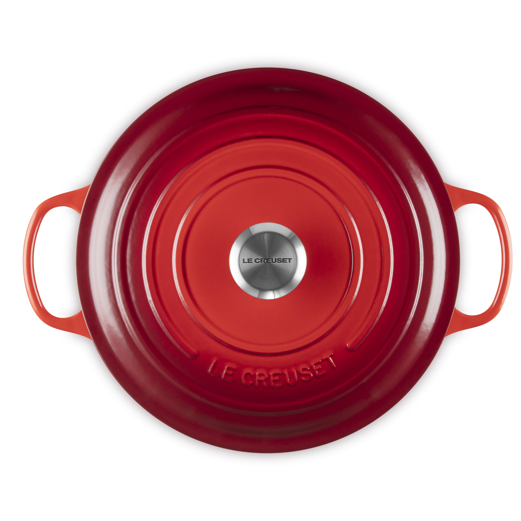 Le Creuset Signature Enameled Cast Iron Round Dutch Oven with Lid, Cerise, 13.25 quarts