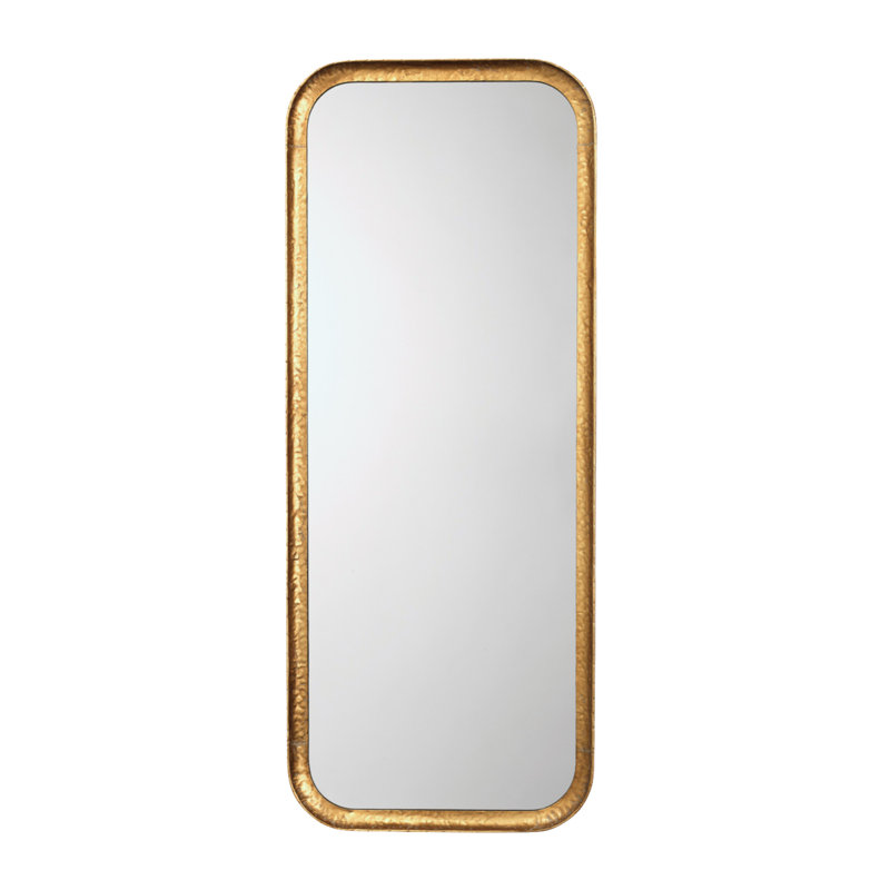Miroir en fer, Feuille d’or, 39,5 po x 15,75 po