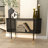 Sykesville Metal Mesh Side Panel 1 Shelf Console Table with Open Centre Storage