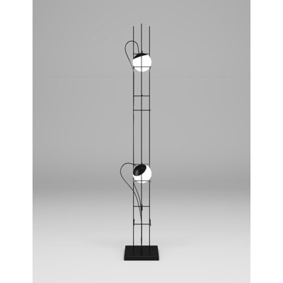 Plot Frame Floor Lamp 2 White Glossy Matt Black 2 L3409 Ul