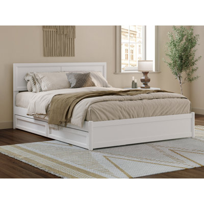 Lit à panneaux en bois massif Astley