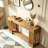 Farmhouse 2-Tier Sofa Table with Vertical Stripe Legs
