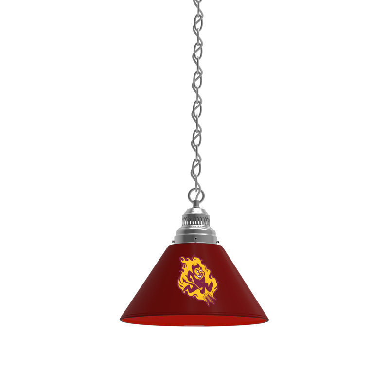 1 - Light Single Pendant, Chrome, Arizona State Sun Devils with Sparky logo