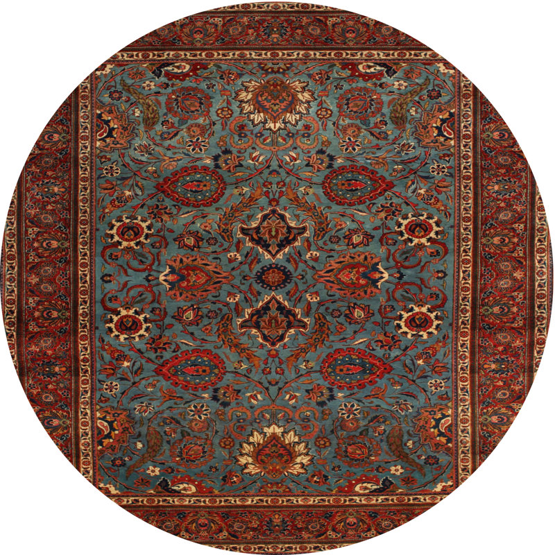 Chloe-Anne Oriental Indoor Rug, Round 3'