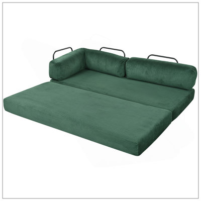 L-Shaped Modular Sofa Bed In Corduroy Fabric, Ideal For Living Rooms And Apartments