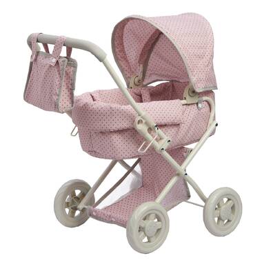 Badger Basket Gray & Pink Cruise Folding Inline Double Doll