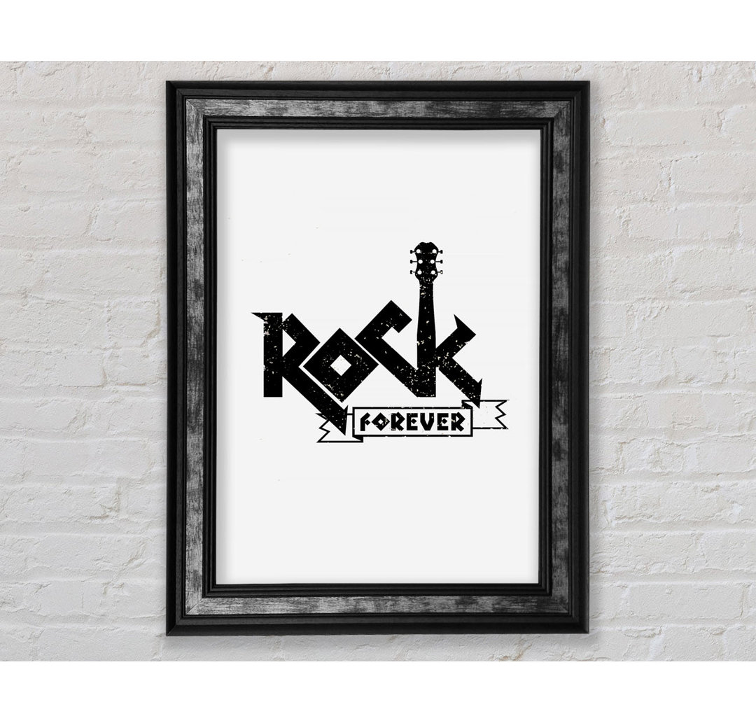 Rock Forever - Einzelner Bilderrahmen Typografie