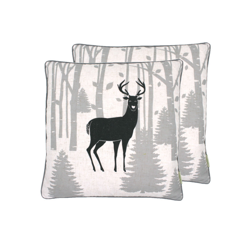 FOREST TRAIL Pillow Cover, Pillow Cover Only - No Insert, Black