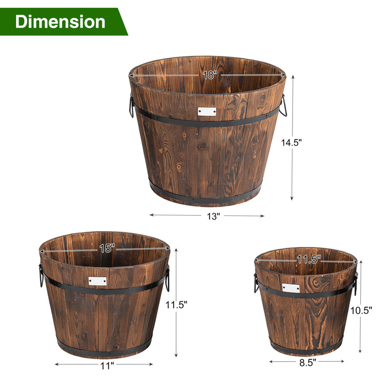 Ensemble de 3 pots à fleurs Edalene