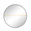 Miroir mural rond noir 39 po