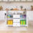 55.7" Drop-Leaf Countertop Kitchen Cart With Spice Rack & Towel Rack-984550909