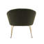 Chaise d'appoint rembourrée en tissu avec pieds chromés dorés-2133481356