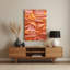 Art abstrait en métal rose formes abstraites 17-1566070017