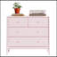 Commodes décoratives avec 4 tiroirs et pieds robustes