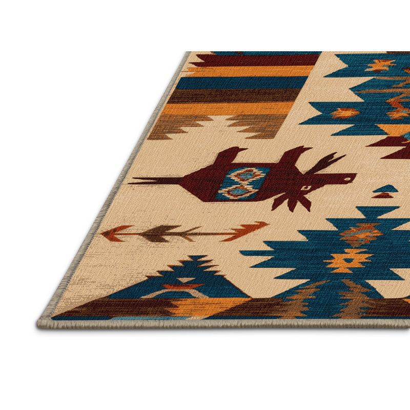  Tapis de style sud-ouest lavable Armadillo, Carré 5 pi