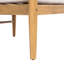 Canapé d'extérieur en bois d'acacia droit Terassi avec coussin beige
