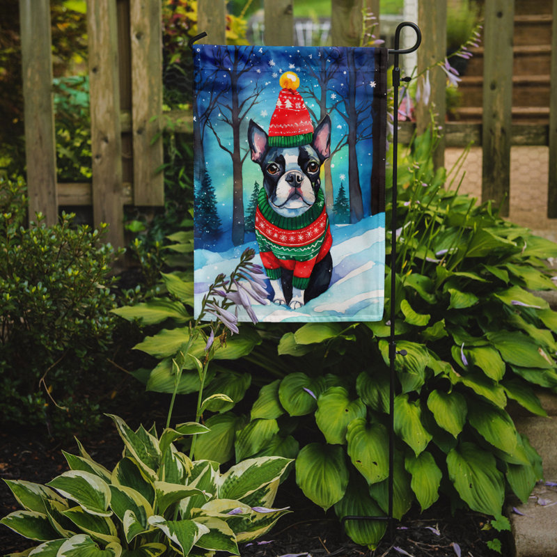 Double Sided Polyester Christmas, 15.5" H x 11.25" W