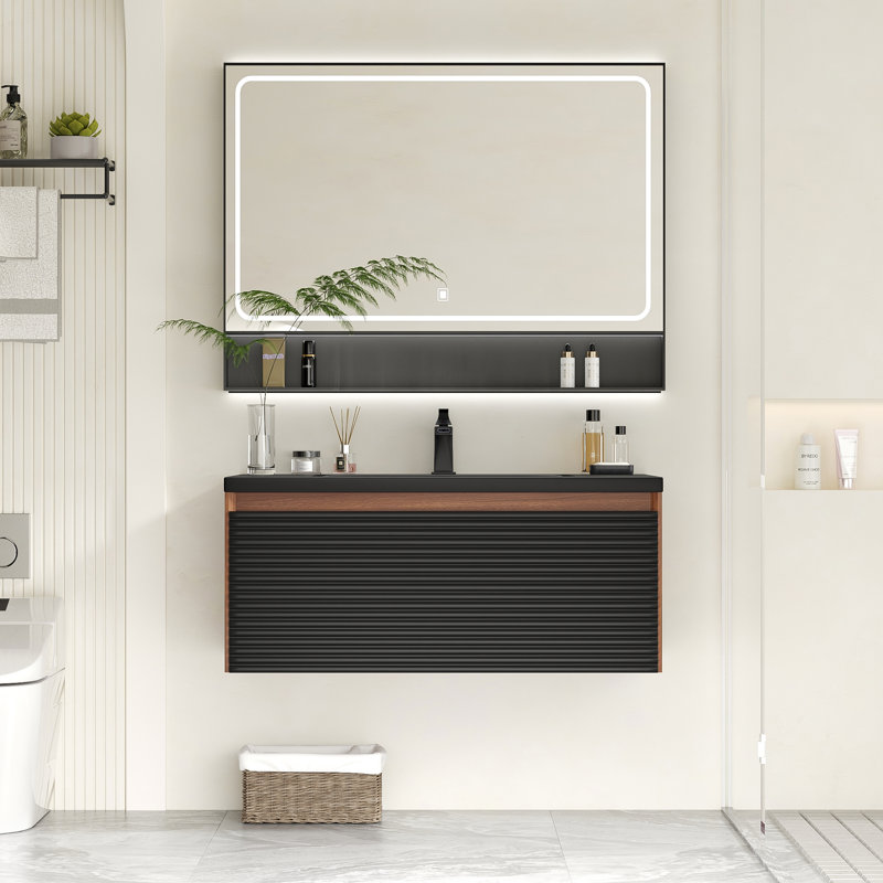 Meuble-lavabo simple 36 po avec plateau en résine, 36"