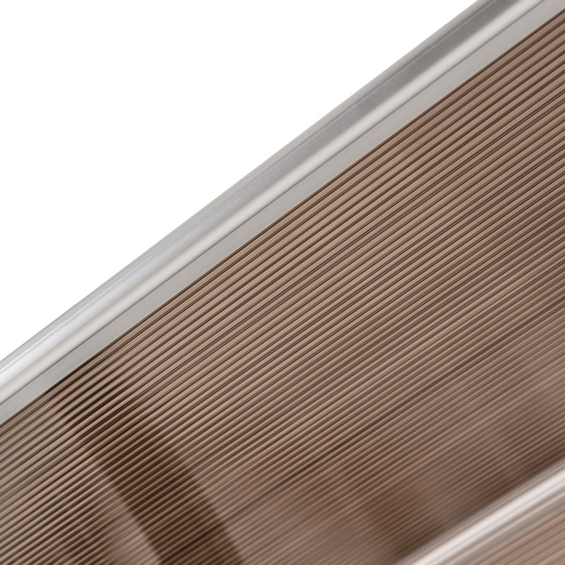 Dakota Fields 100cm W x 75cm D Plastic Cover Retractable Door / Window Awning, Brown