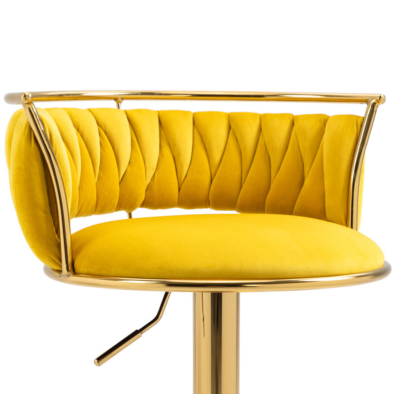 Tabouret de bar Christal, Or, Jaune