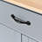 Kitchen Island Cart - Solid Wood Top, 4 Door Cabinet, 2 Drawers, Spice & Towel Rack, Locking Wheels  Grey Blue Finish With Storage And-1011798219