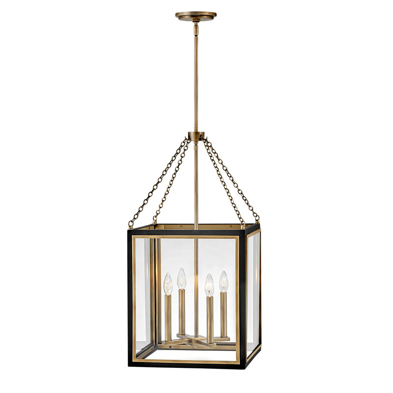 Shaw Four-Light Candle Indoor Pendant - Two-Tone Finish