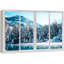Fenêtre de paysage «Window View Winter Wonderland Snow Pine Tree Forest Nature Scenic Landscape» sur toile-98449058