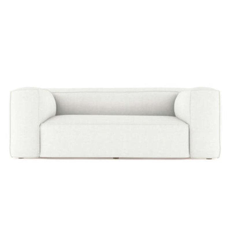Crosby Slope Arm Sofa, 32.5" H x 84" W x 43" D, Weathered, Plush Velvet Blanc