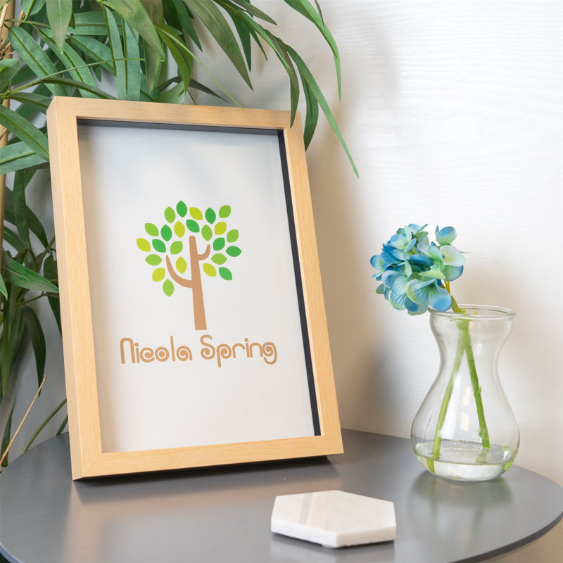 Nicola Spring - 3D Box Photo Frames, 27.5cm H x 22.5cm W x 3.5cm D, Beige