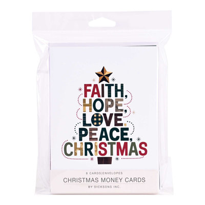 Christmas Money Card Faith Hope Love