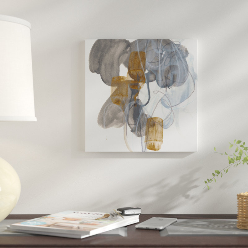 « inference iv », reproduction de peinture à l’aquarelle sur toile tendue, H 18 po x l 18 po x P 1,5 po, Pas de tapis
