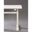 Bureau assis-debout blanc de 119 cm (47 po), réglage manuel, capacité de 100 kg (220 lb), bureau moderne blanc, réglage de la hauteur pour une productivité accrue