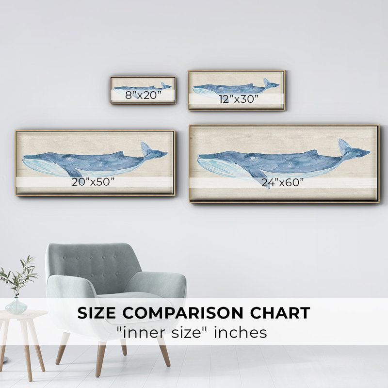 Rustic Whale II- Framed Canvas