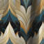 Rideau occultant 1 panneaux beige et bleu avec élégance victorienne-107555542